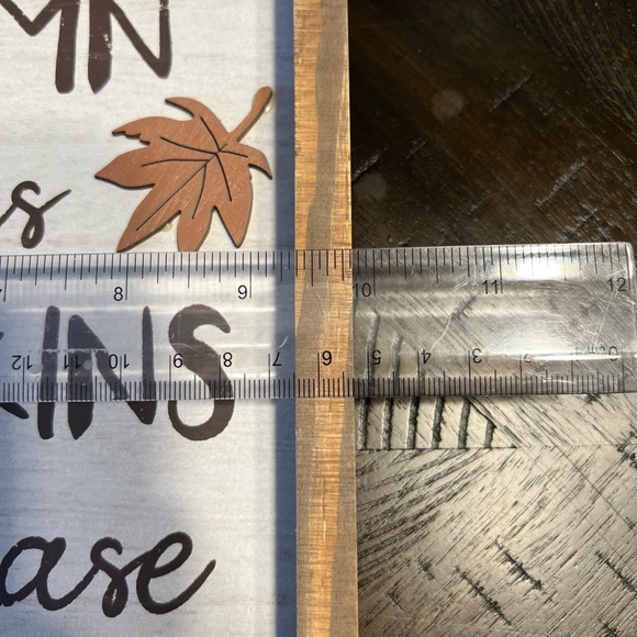 Autumn Leaves & Pumpkins Please Fall Decor Sign - Picture 3 of 4